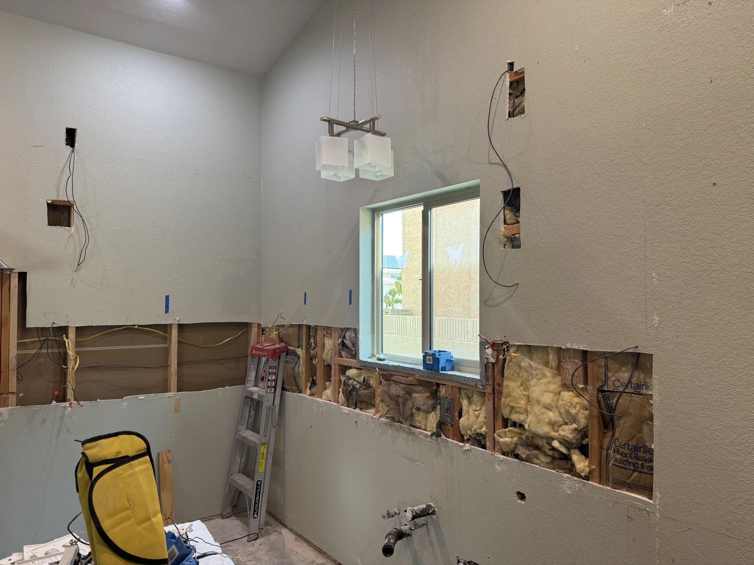 Kitchen- During (moving and adding perimeter electrical)