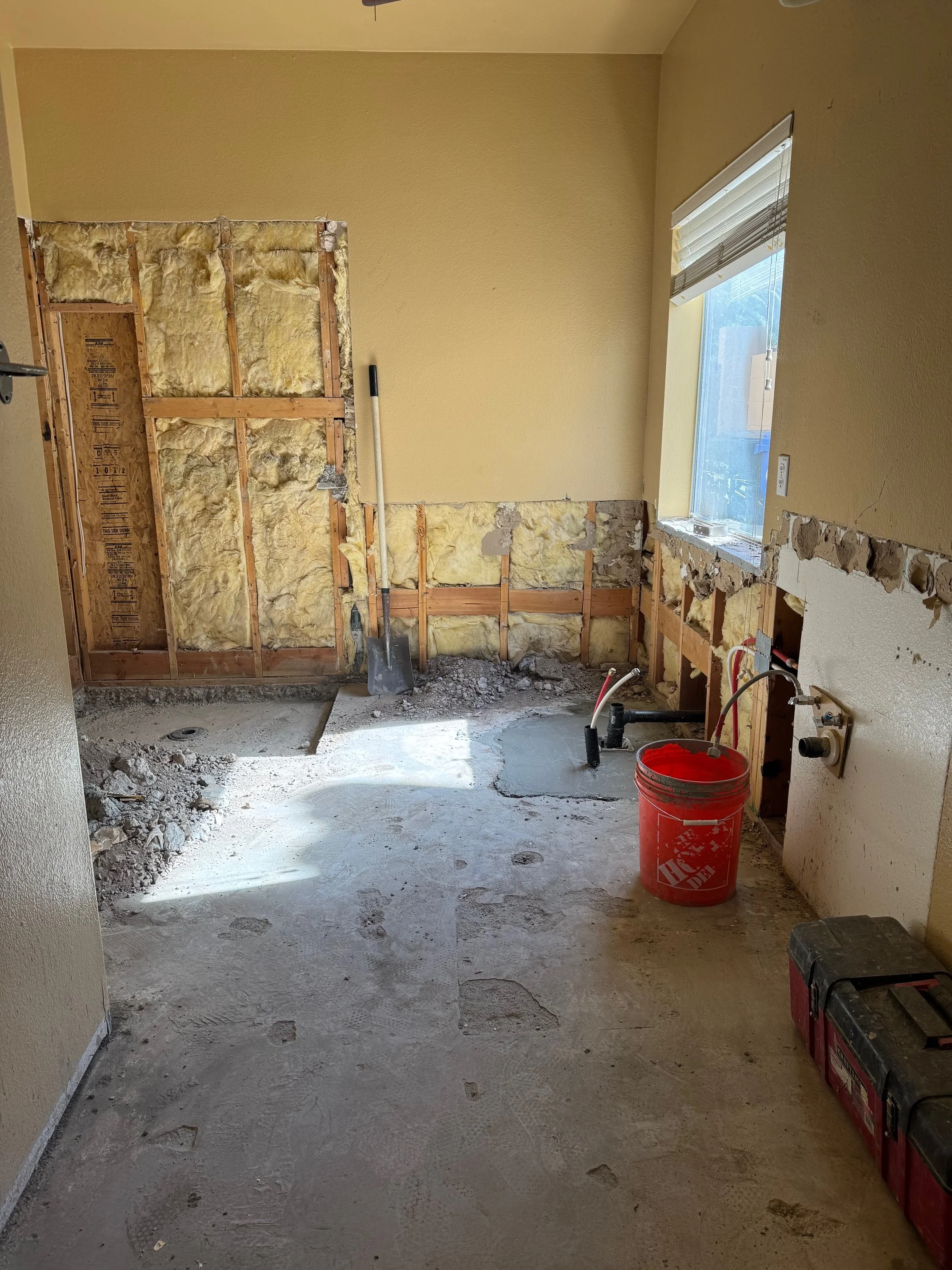 Primary Bathroom - During