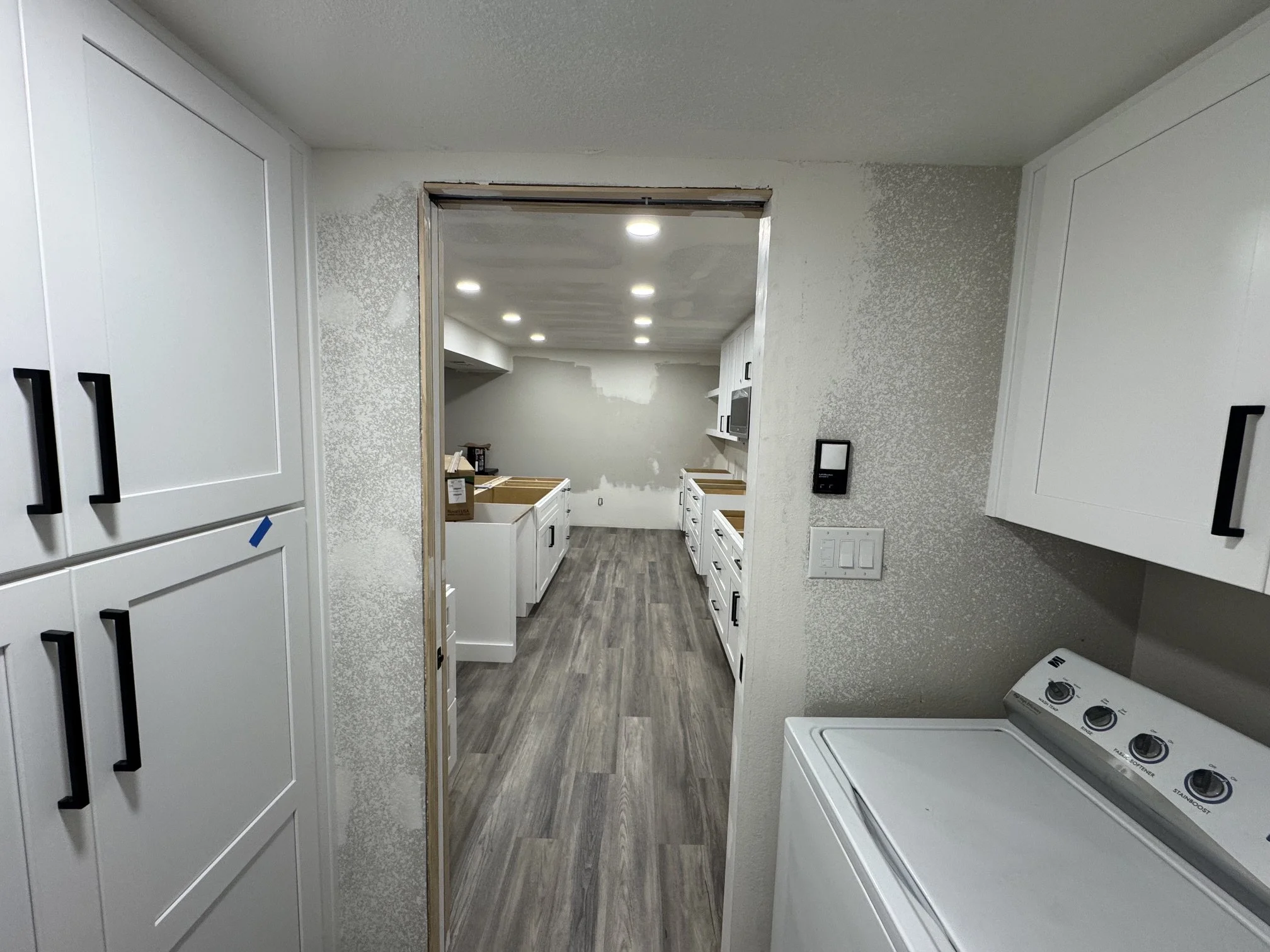 Laundry Pocket Door- After