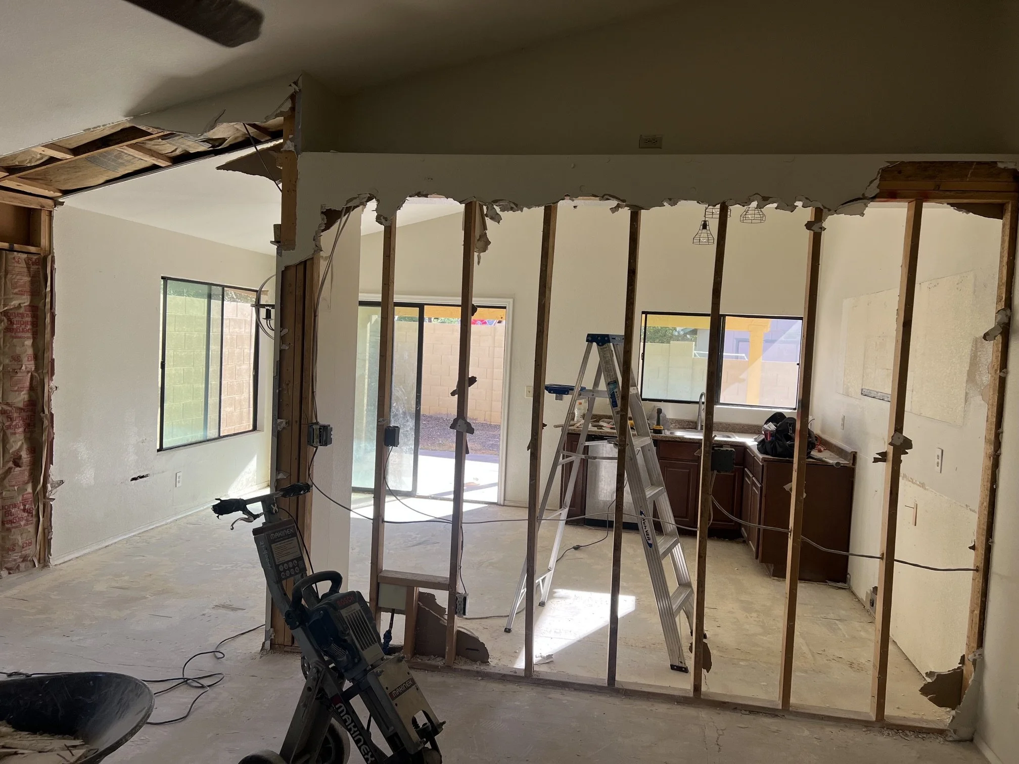 Kitchen Wall Removal- During