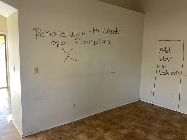 Kitchen + Living Area - Before