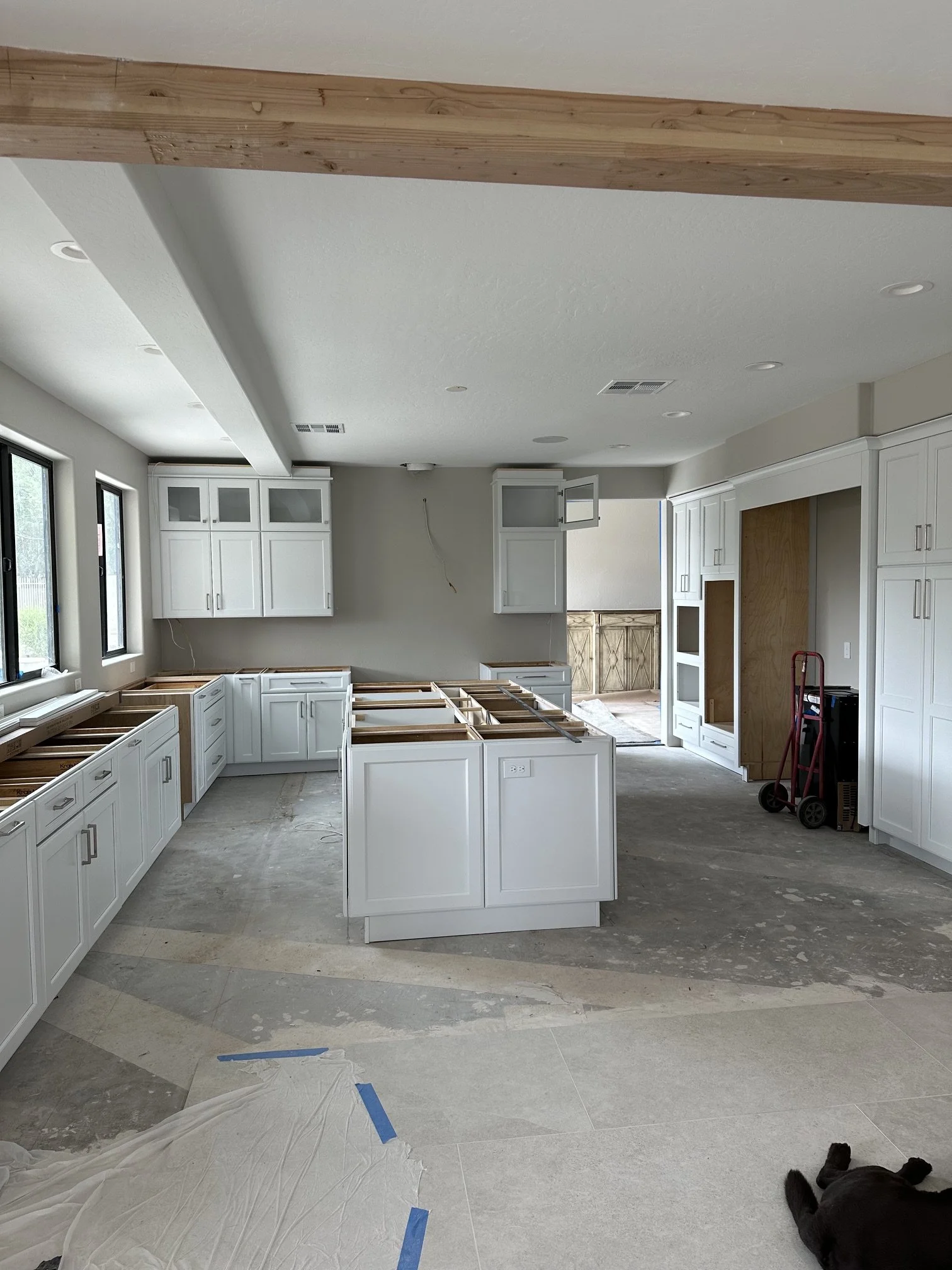 Kitchen Cabinet Installation- During