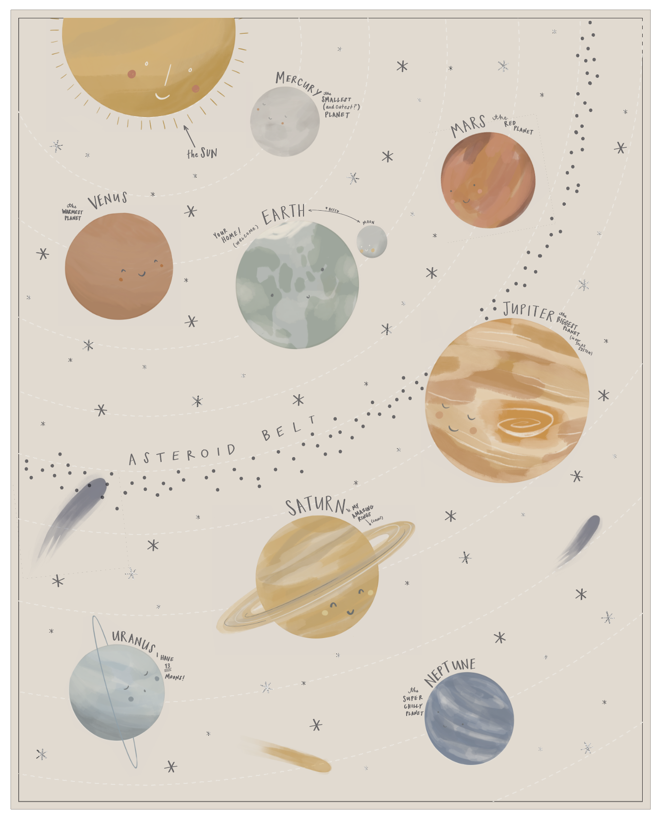 Outer Space Crib Quilt - CAD