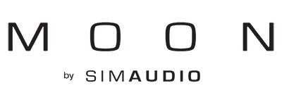 Logo featuring the word 'MOON' with a stylized design by SIM AUDIO