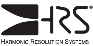Logo of Harmonic Resolution Systems with stylized black and gray design
