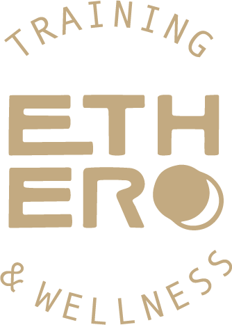 Text-based logo badge with the words 'Ether Training & Wellness' arranged in a circular pattern.