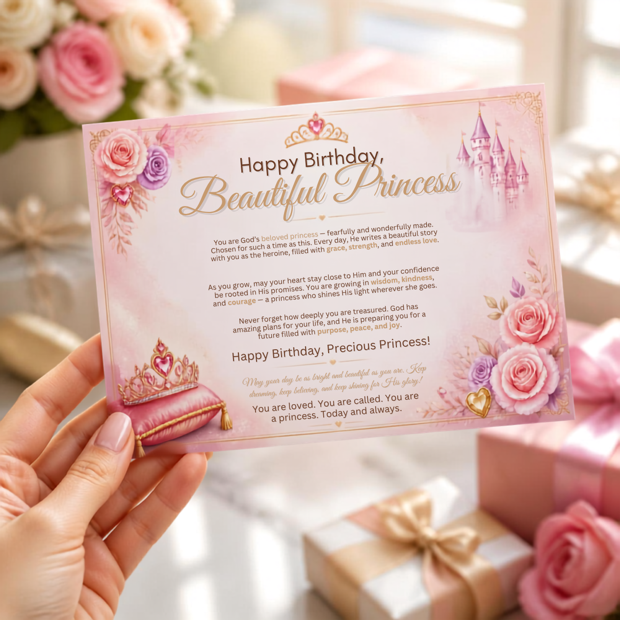 Beautiful Princess — Birthday Card