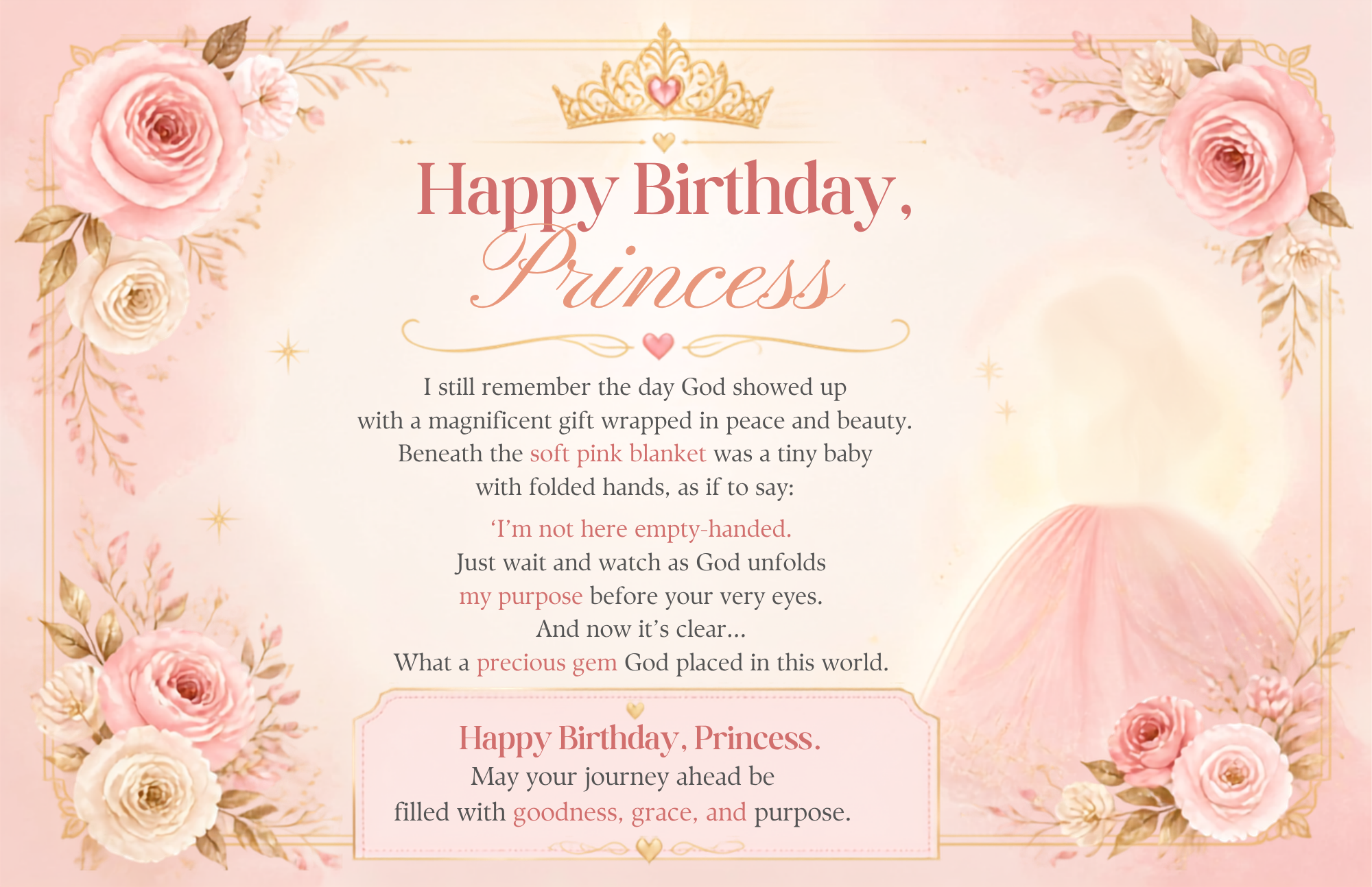 Happy Birthday, Princess — Card