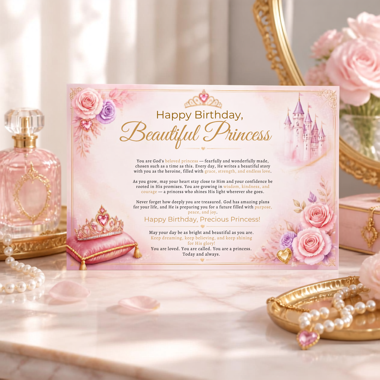 Beautiful Princess — Birthday Card (Handheld Gift Scene).png