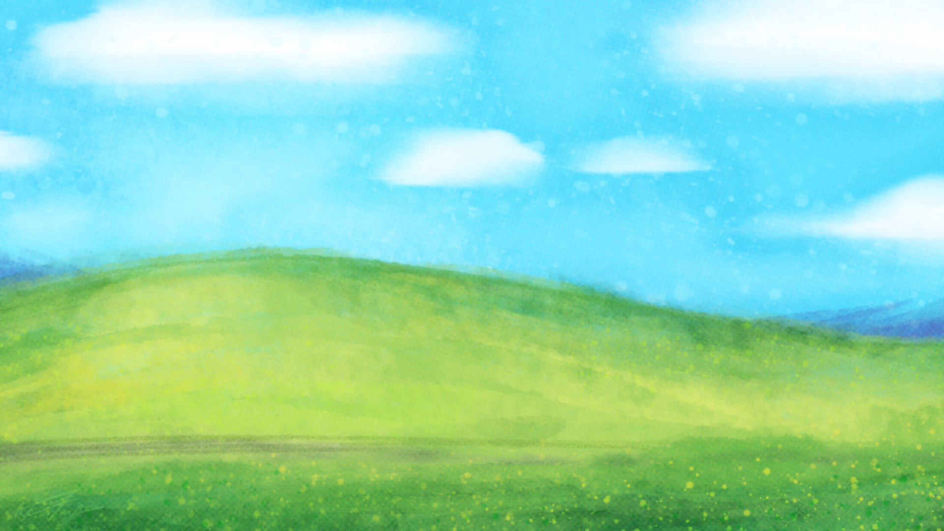Bliss Reimagined, digital painting