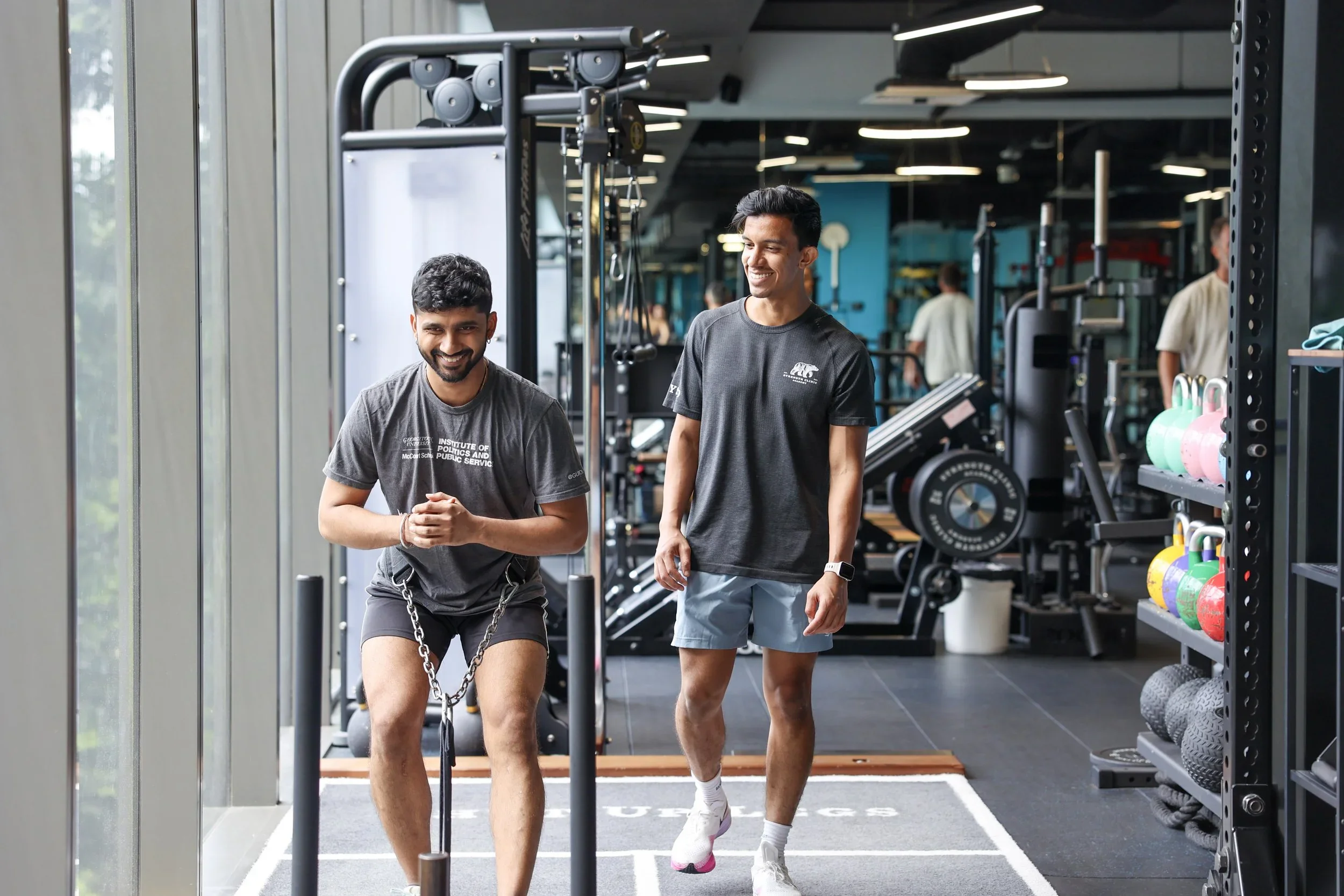 Active rehabilitation exercise with physiotherapist at Strength Clinic Academy Singapore