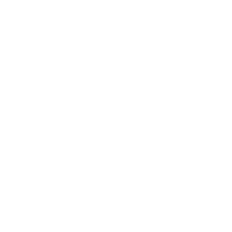 Simple line drawing of a person with glasses and a tie, smiling, held by two hands.
