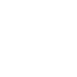 Icon of a white airplane on a black background.