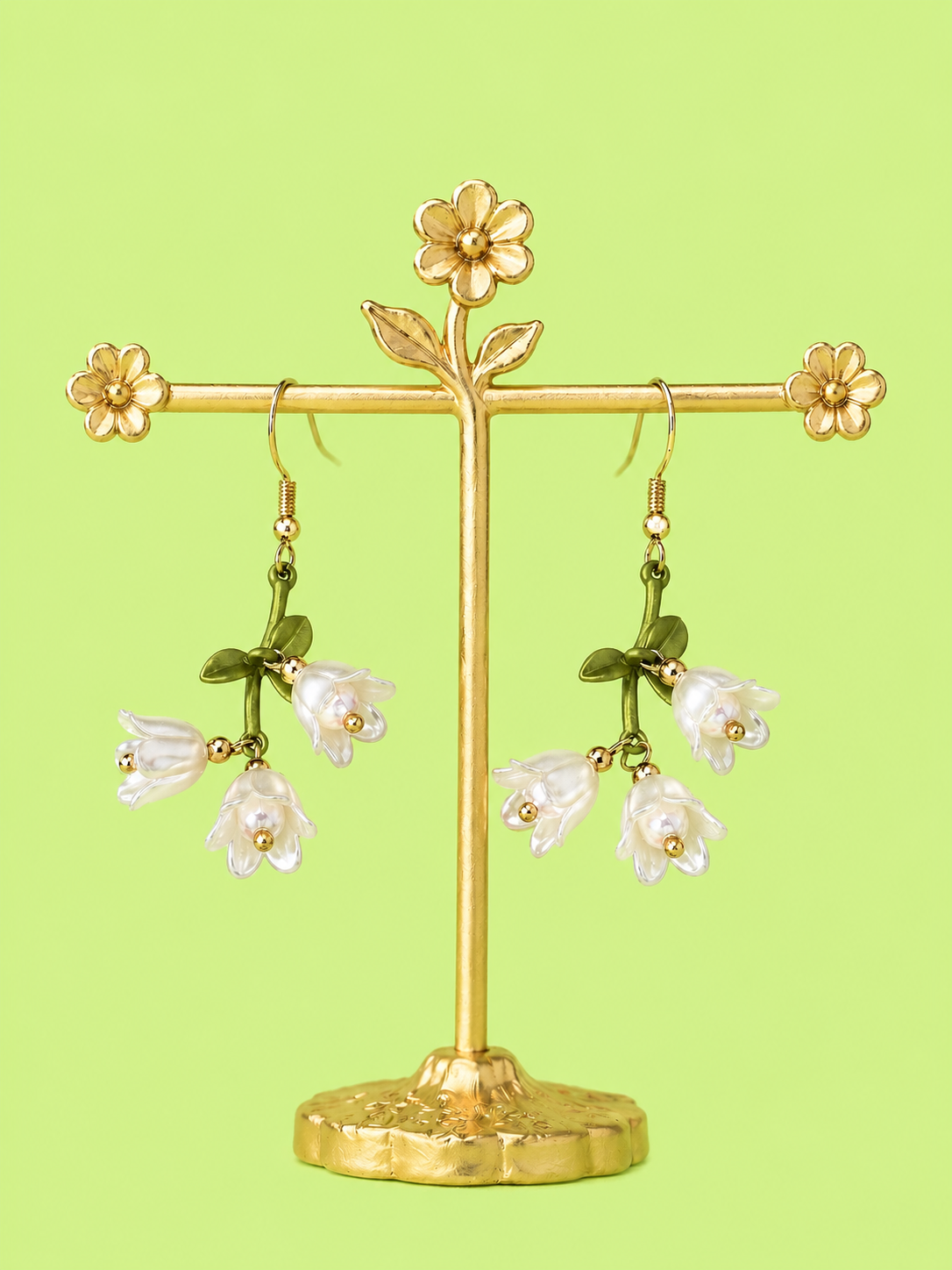 Lily Of The Valley Flower Earrings