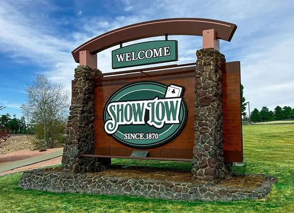 Show Low Arizona city sign
