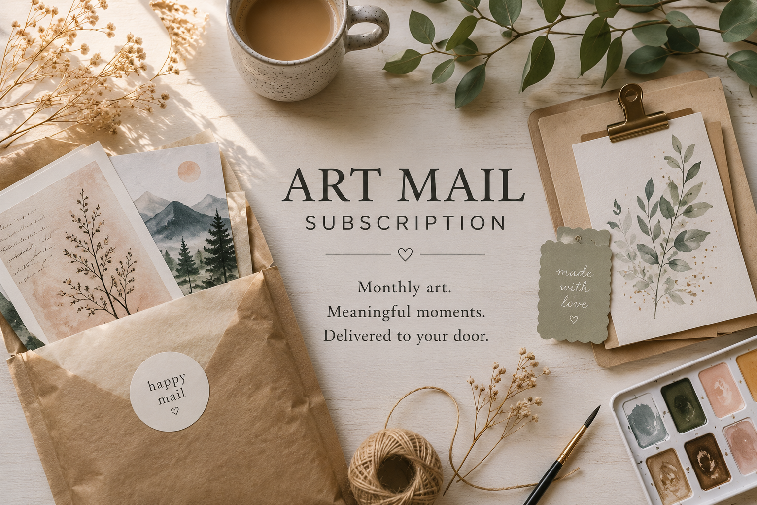 What is an art mail subscription and how does it work?