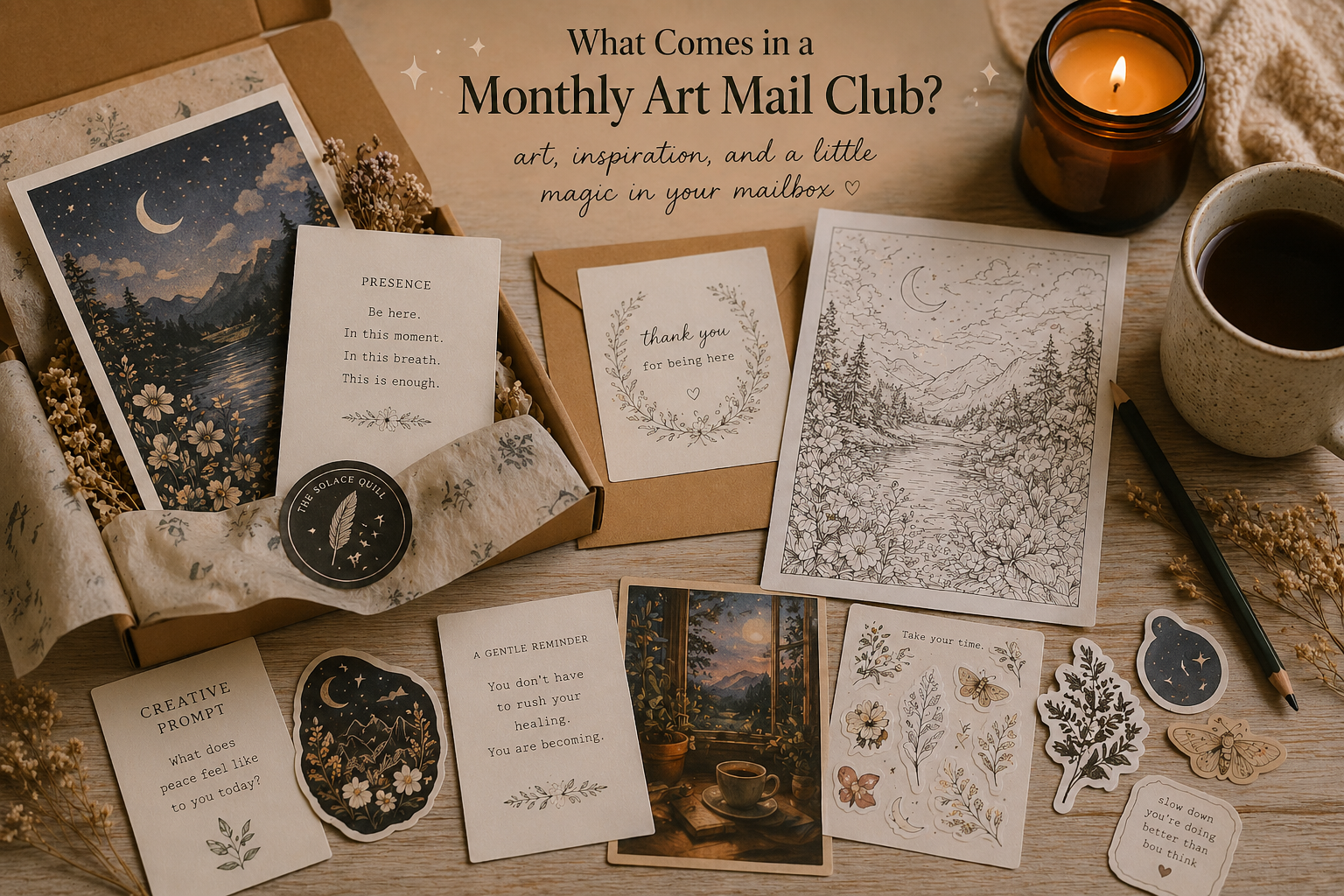 What Comes in a Monthly Art Mail Club?