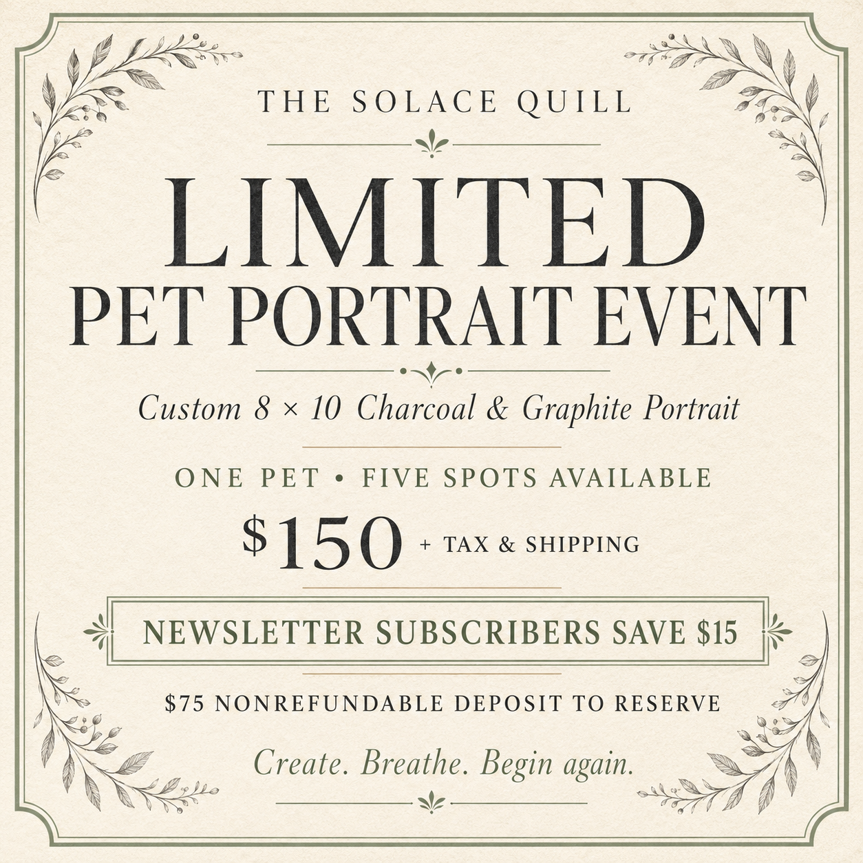 Custom 8×10 Pet Portrait — Limited Event