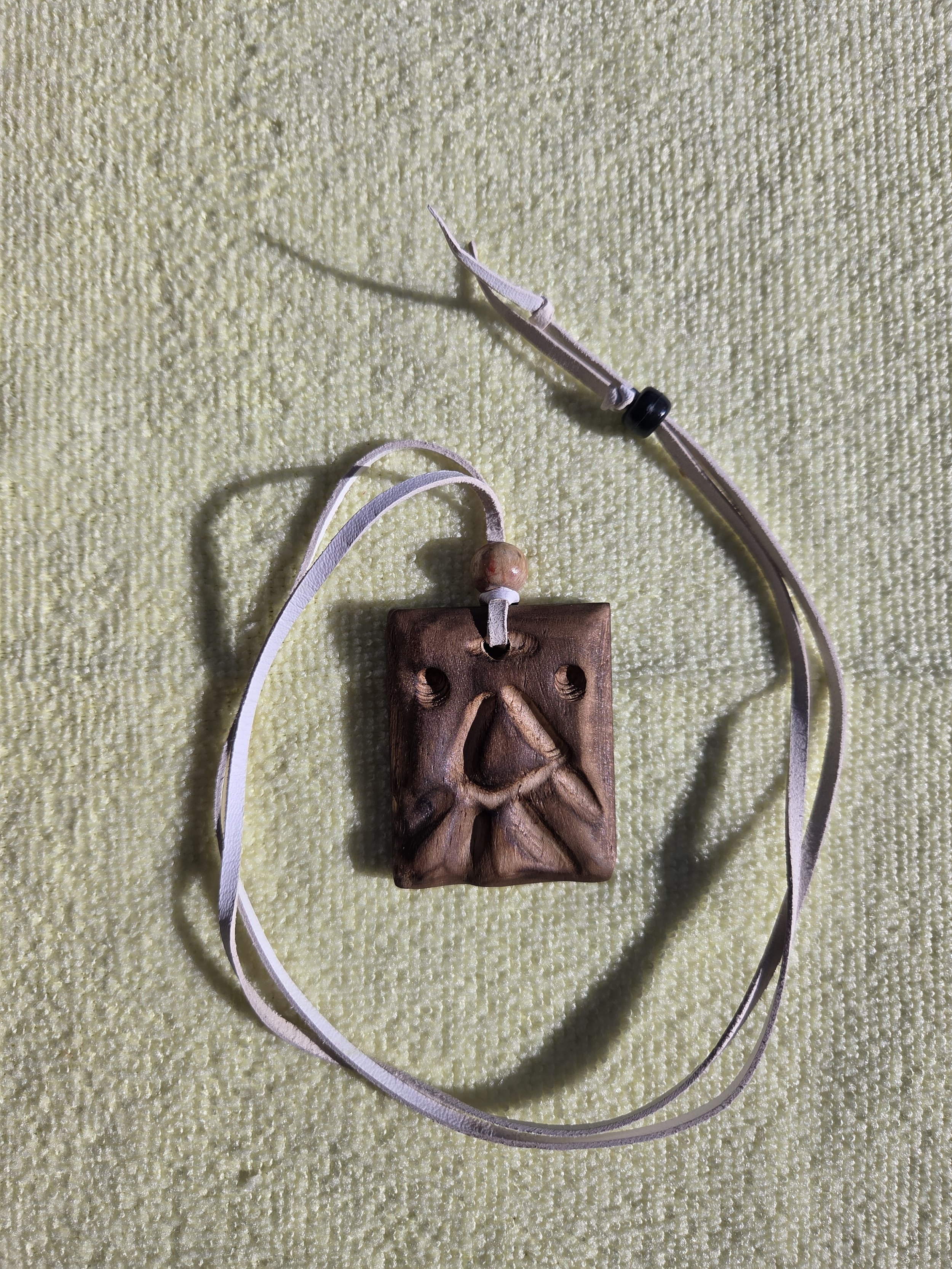 Wood-carved Spirit Necklace
