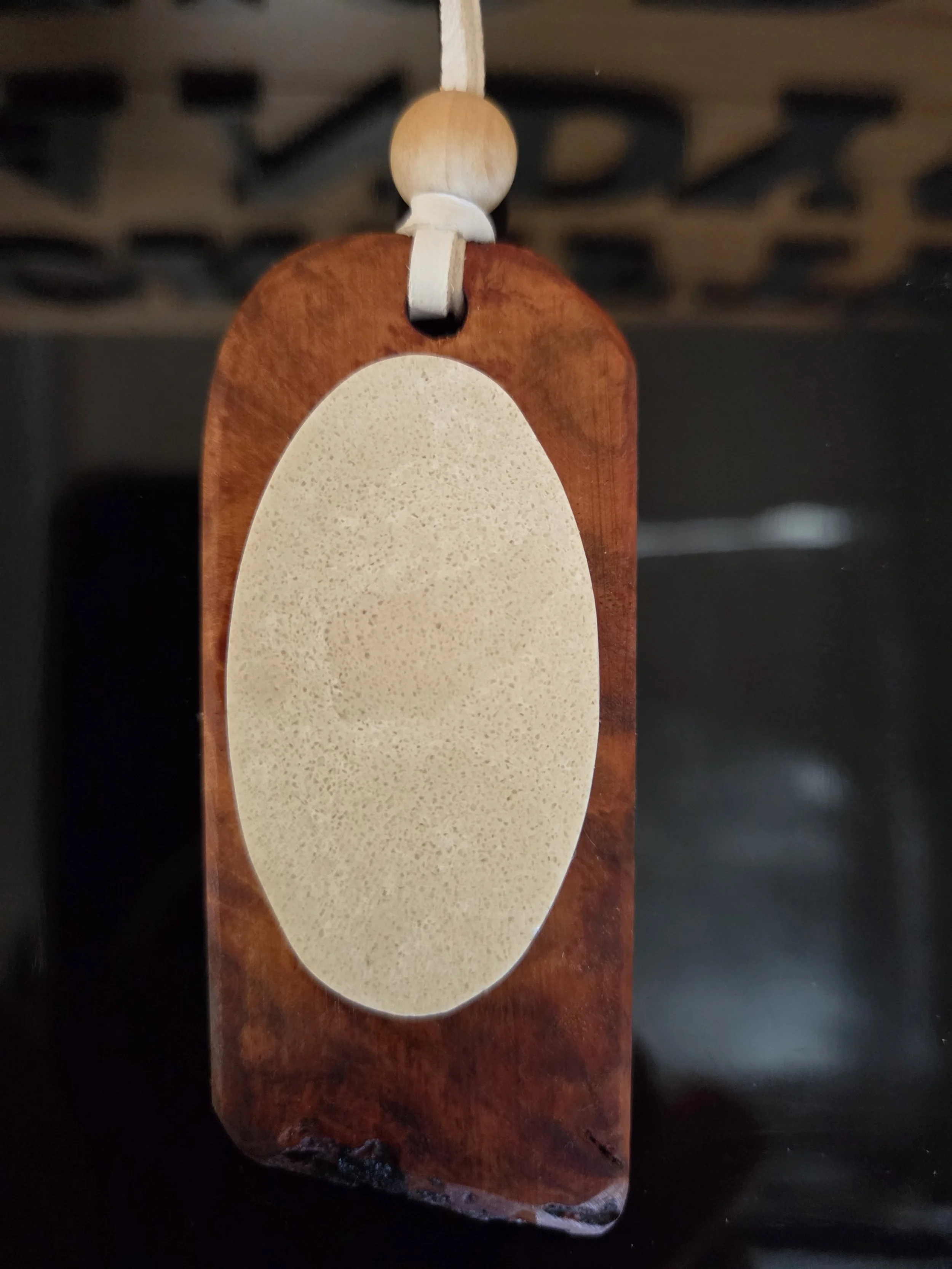 Buttermilk Quartz Eucalyptus Pendant