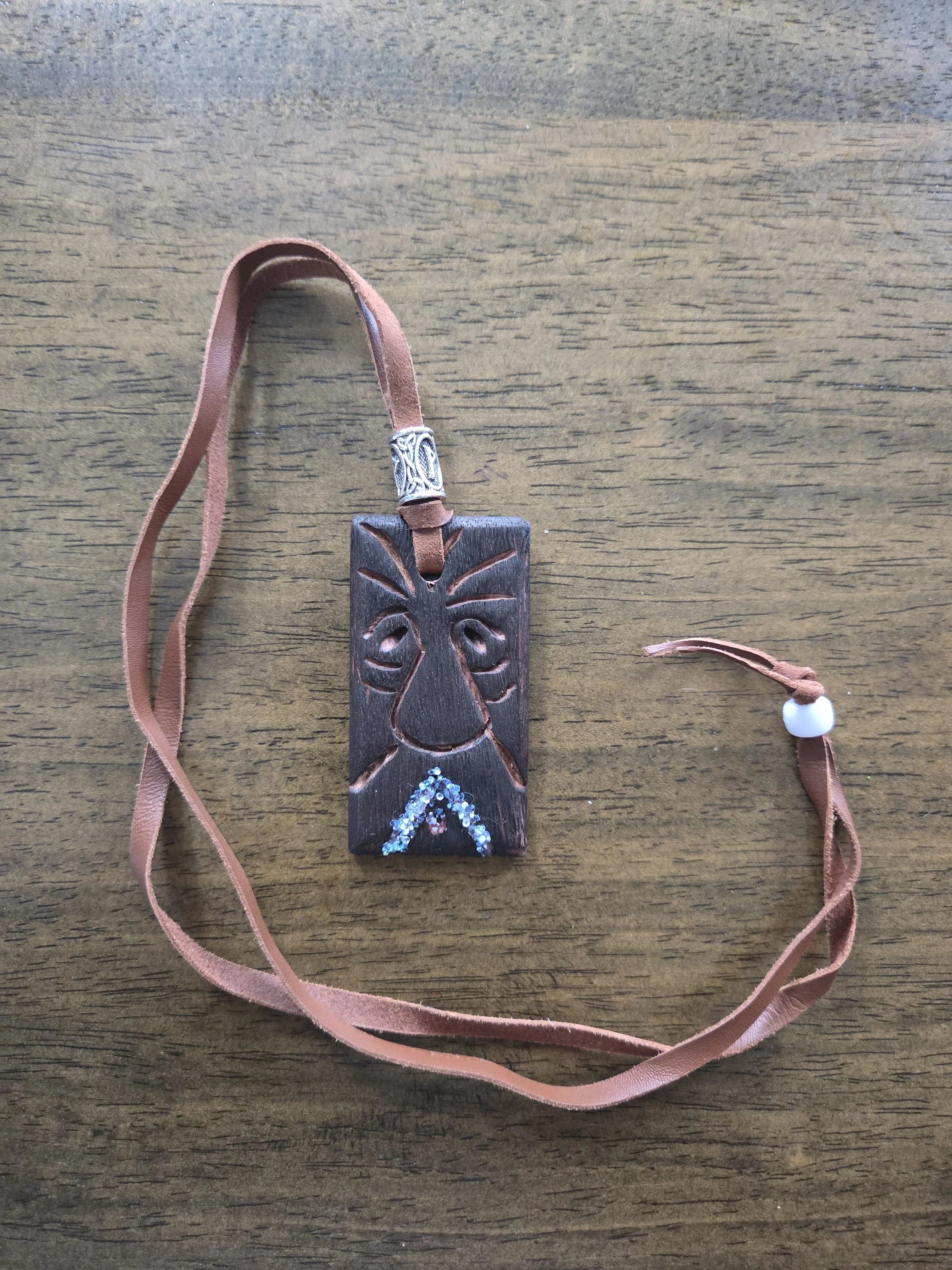 Eucalyptus Wood Spirit – Hand-Carved Pendant