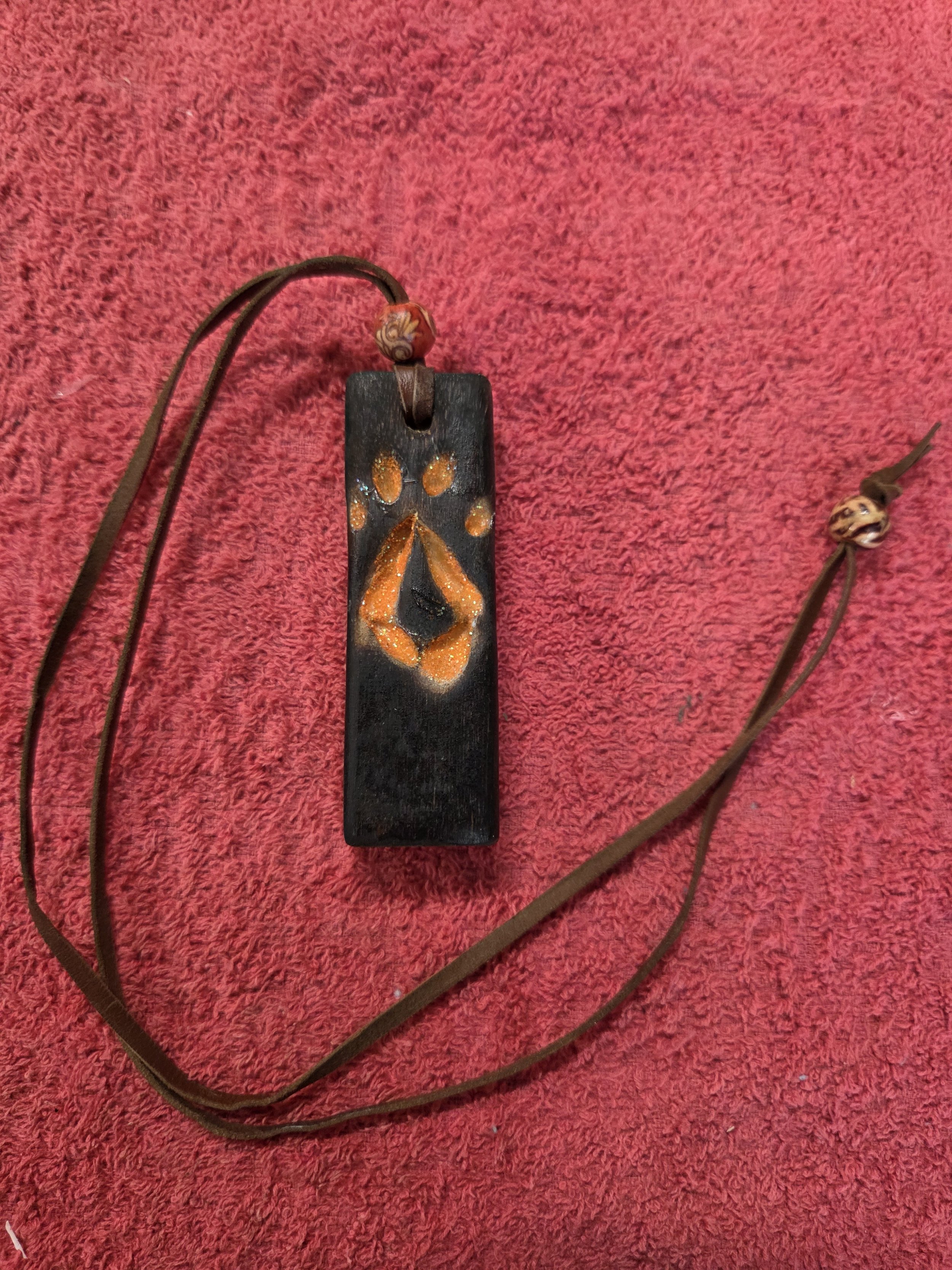 Hand Wood Carved Spirit Necklace