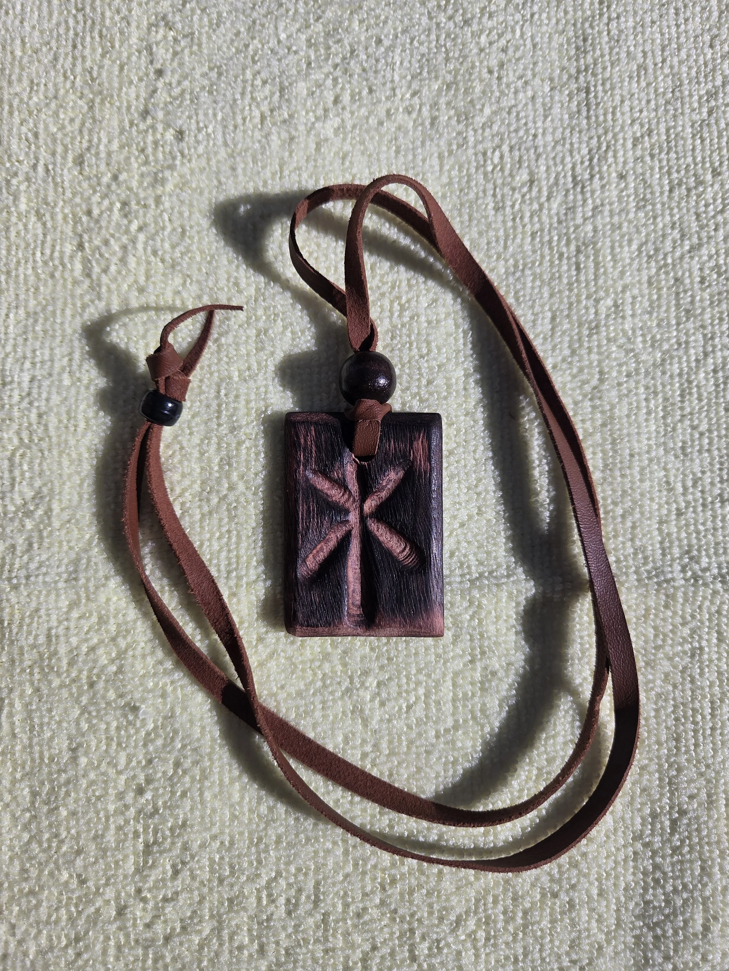 Handcrafted Wood Spirit Necklace