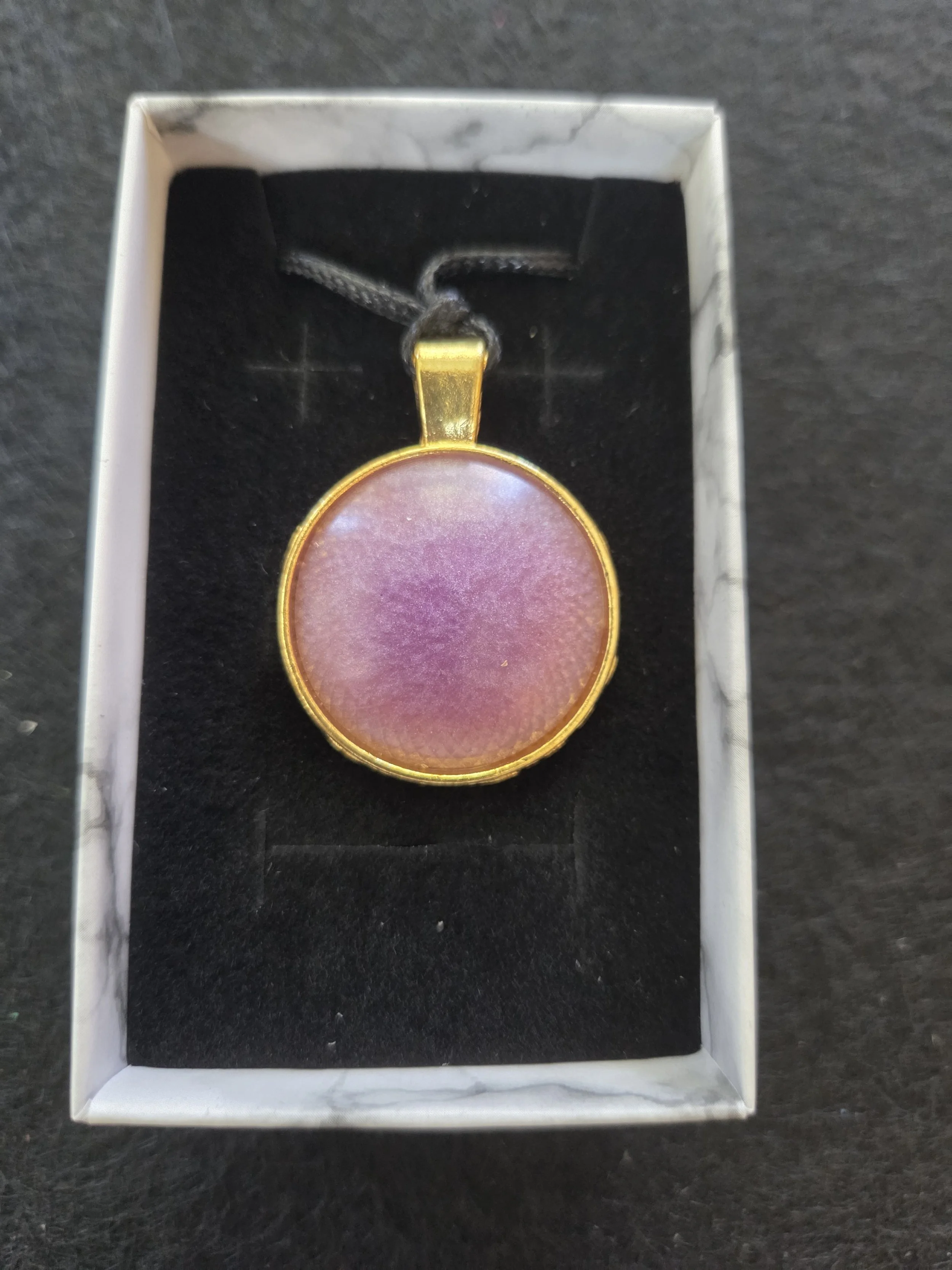Elegant Purple Celestial Resin Pendant Necklace