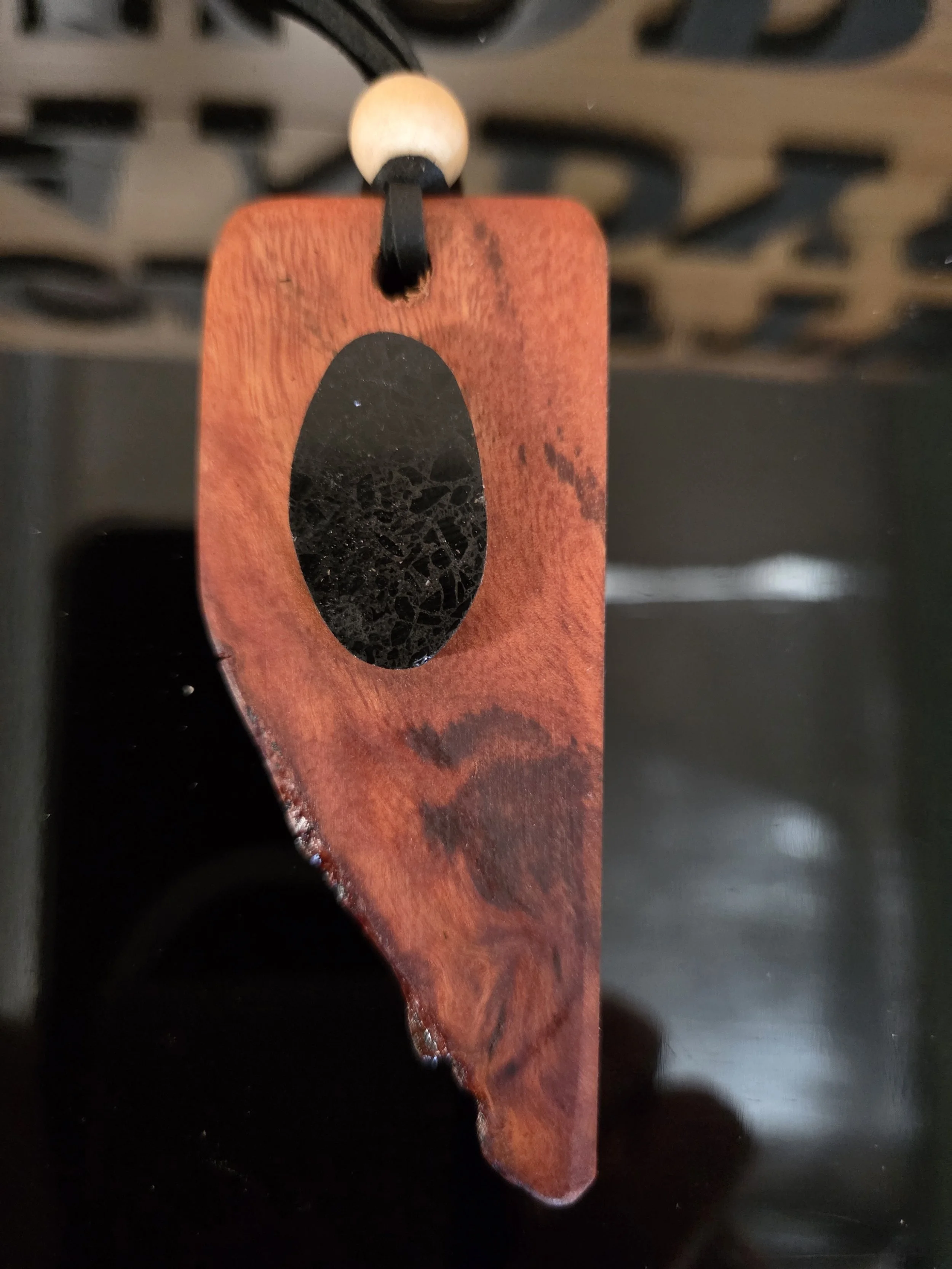 Night Sky Quartz Eucalyptus Pendant