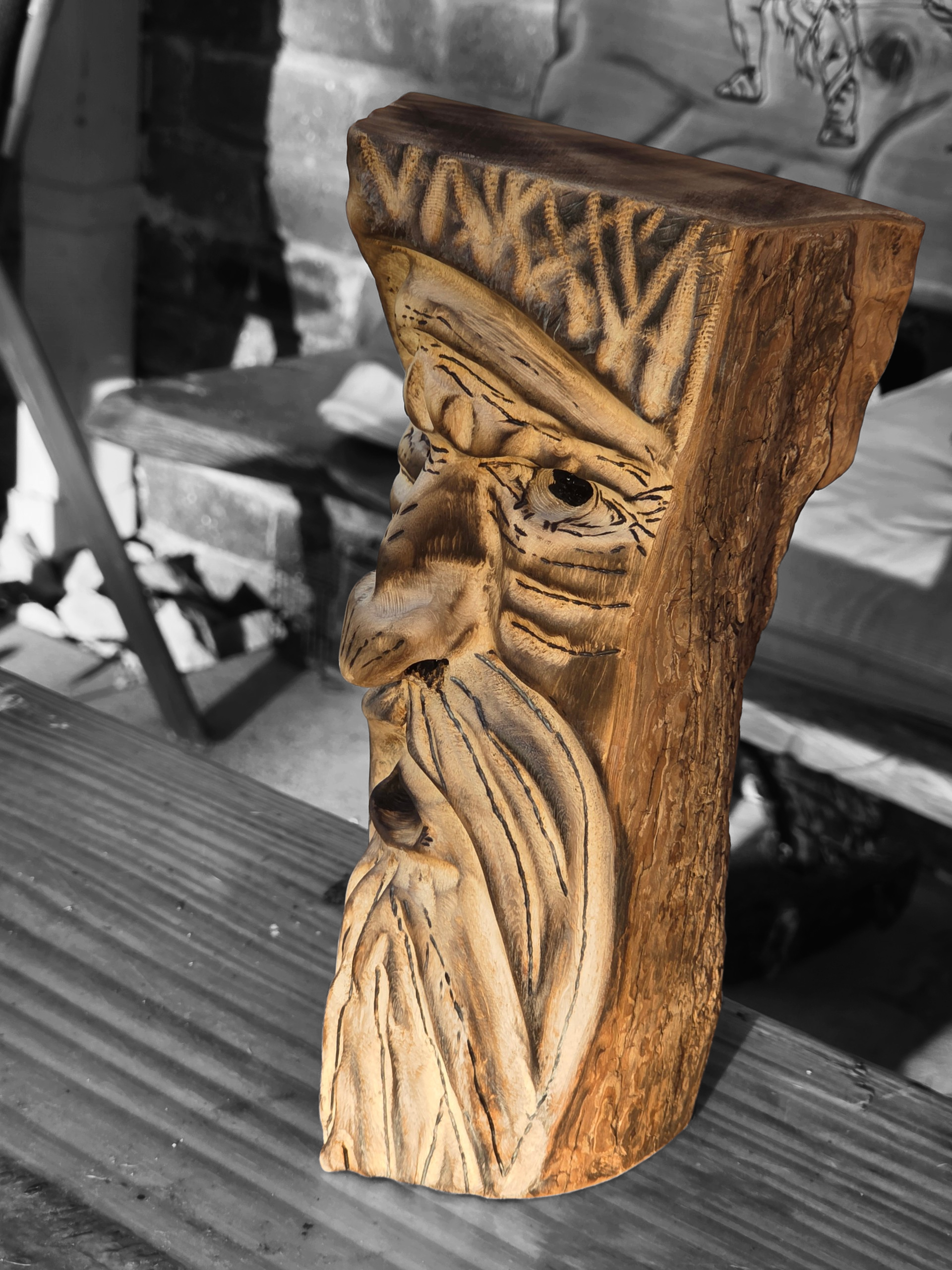 Hand Carved Wood Spirit