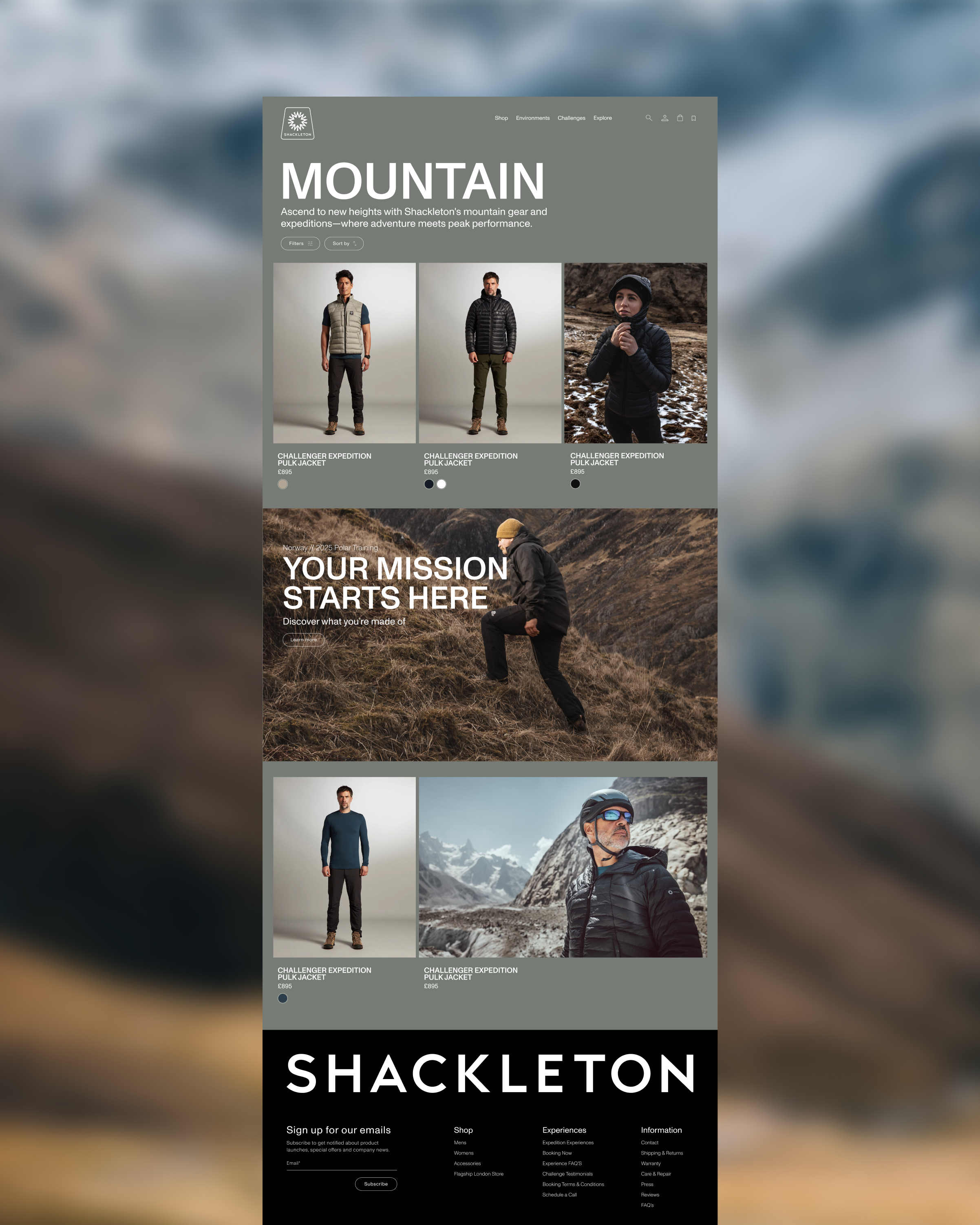 Shackleton Website Re-design