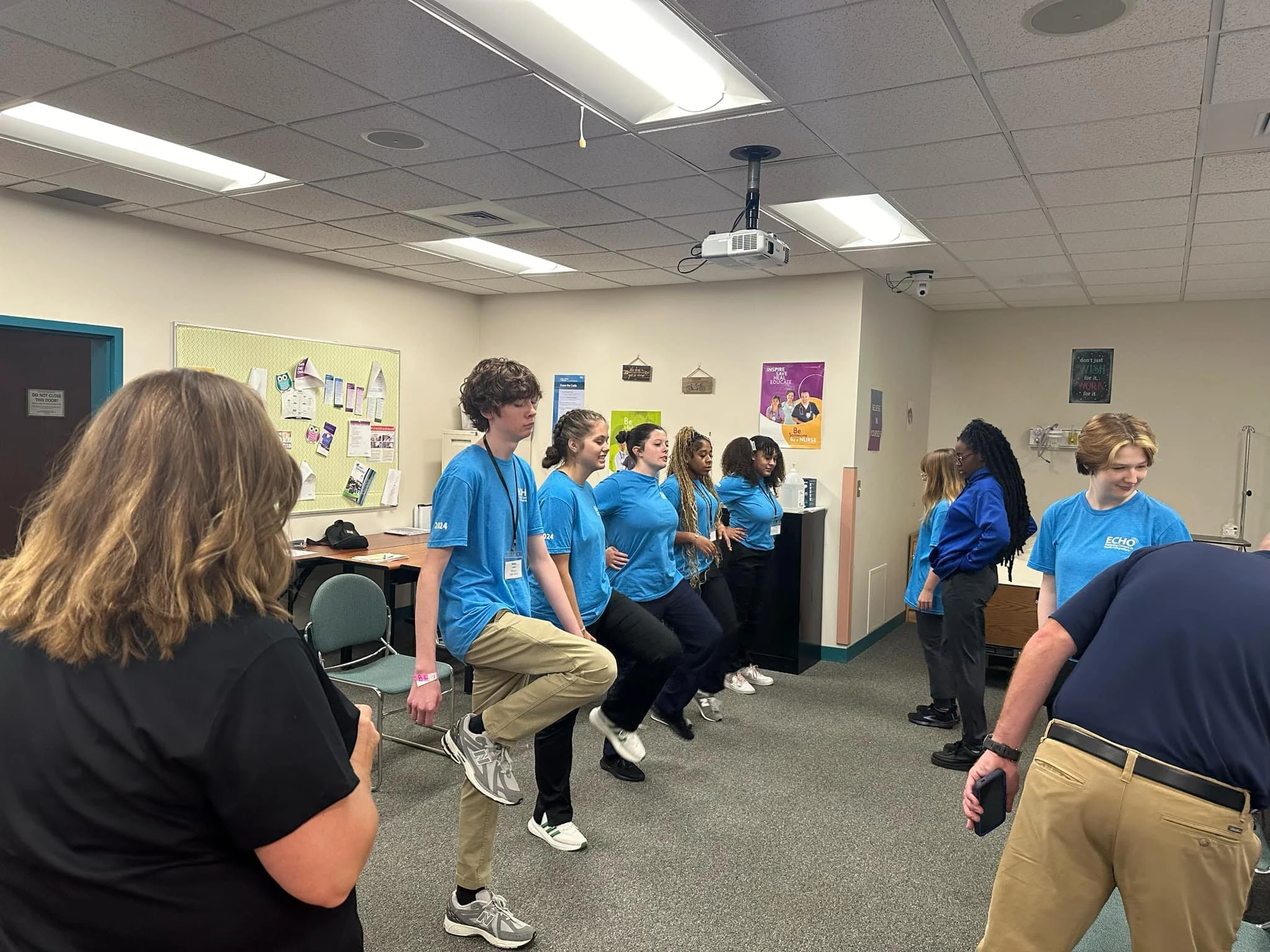 ECHO students in a training session