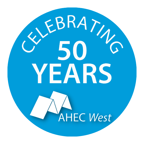 AHEC West 50th Anniversary logo