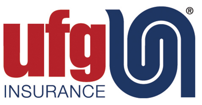 UFG Insurance logo with red and blue text and a stylized 'U' symbol.