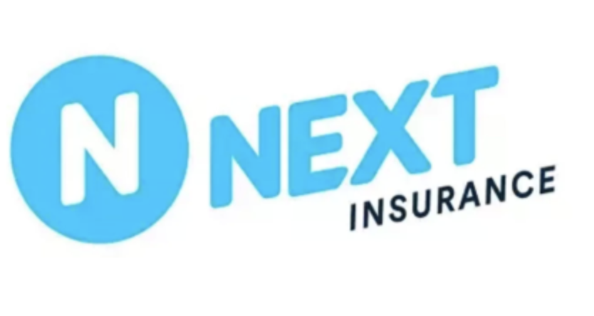 Logo for Next Insurance with a blue circle containing a white letter N, and the words "Next Insurance" in blue and black text.