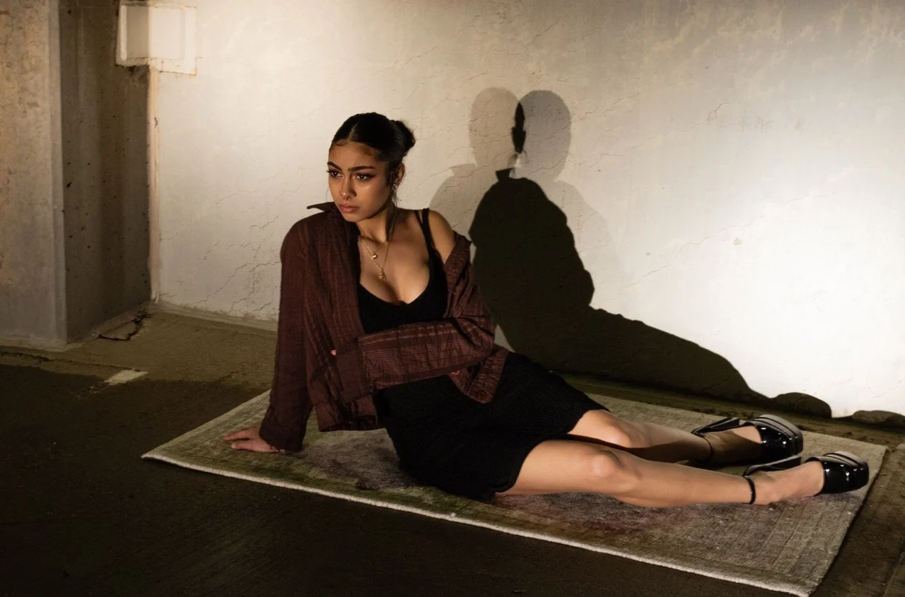 Editorial style portrait during a TFP session.