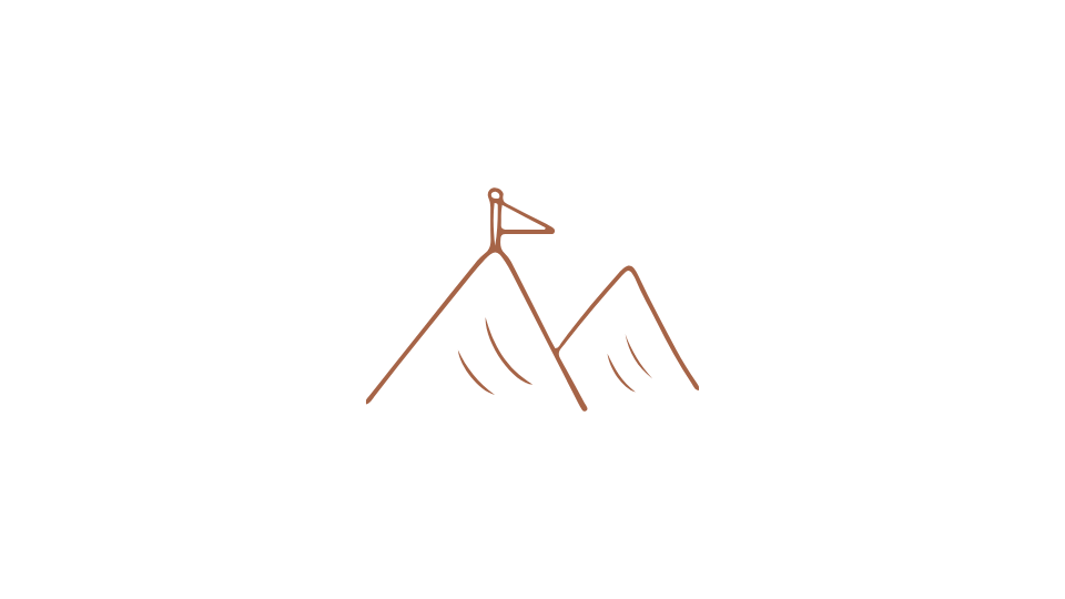 Two mountaintops, with a flag on the top of the taller peak - associated with the Initiatives capability.