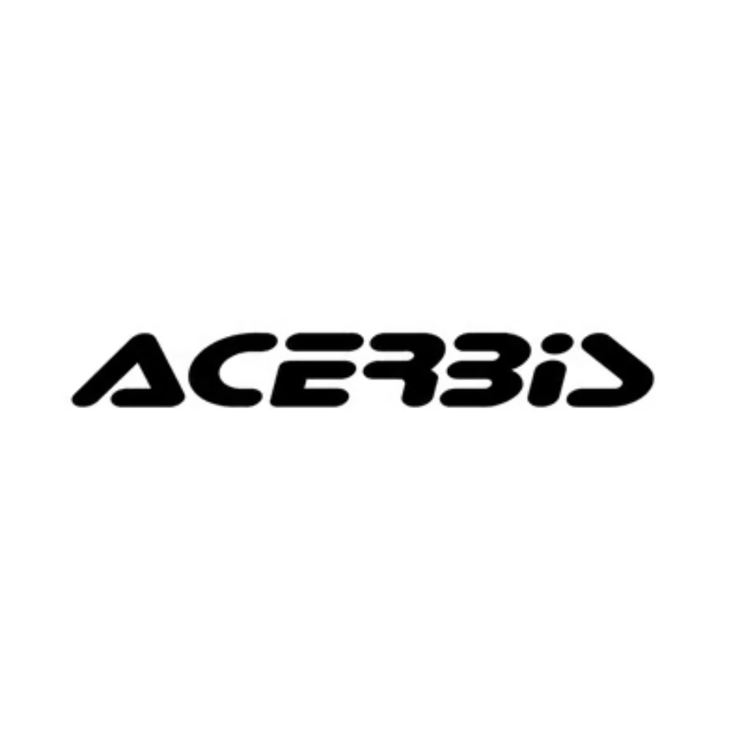 Text in black font that reads 'Acerbis' on a white background, with the lettering flipped horizontally.