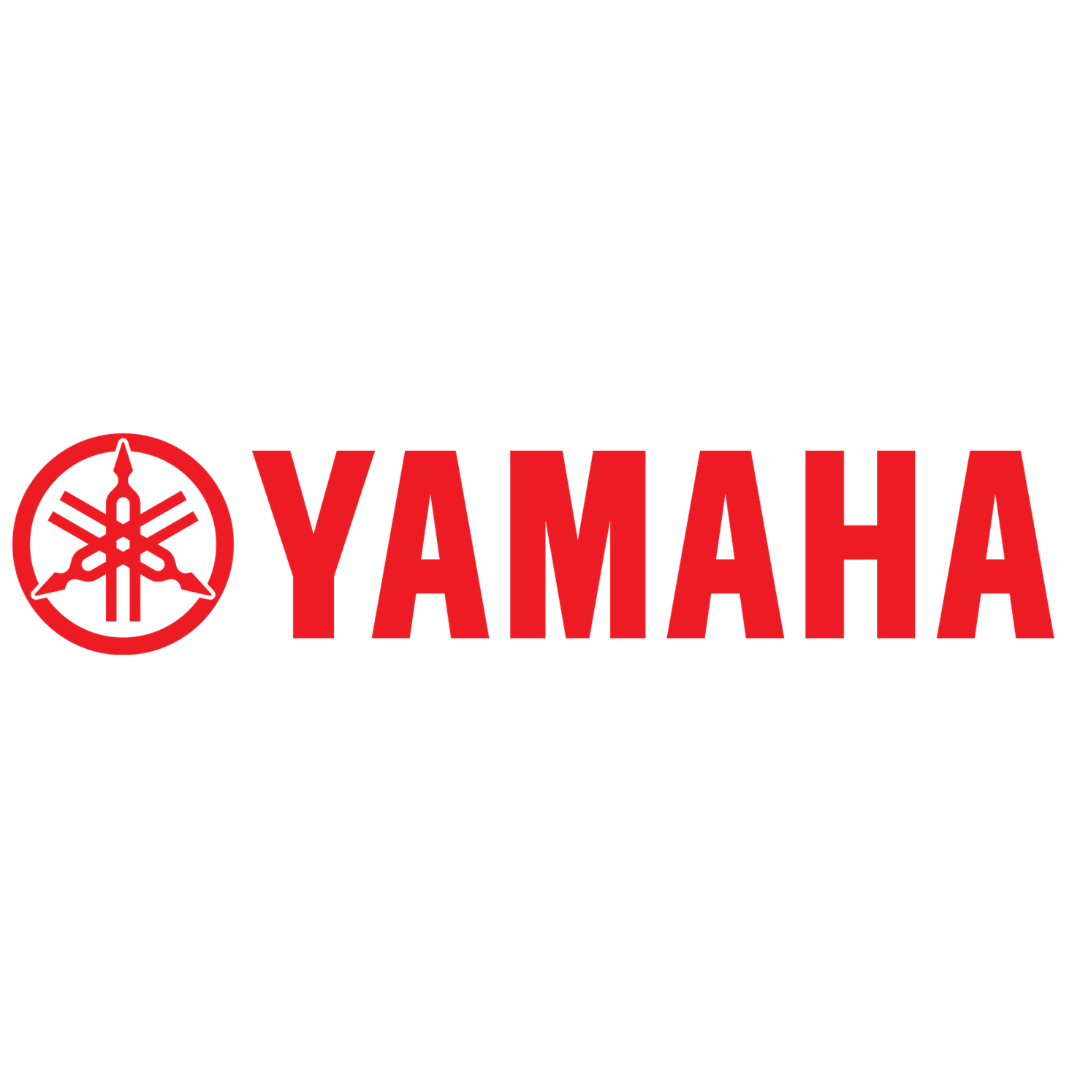 Yamaha logo in red with the Yamaha text and emblem on a white background.