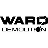 Logo with the text 'WAR' and an arrow, below it 'DEMOLITION' with a construction crane illustration.