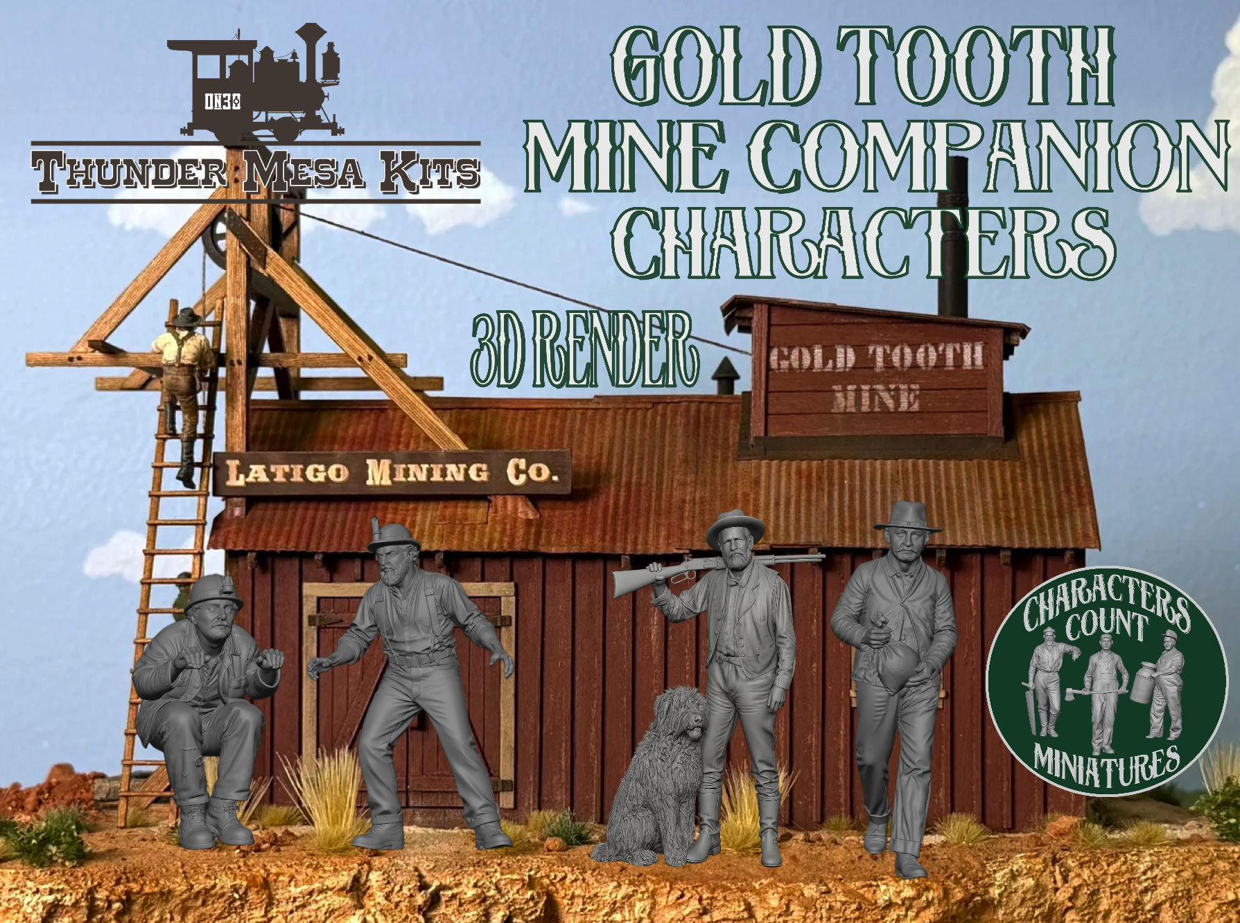 The Gold Tooth Mine Companion Characters from Characters Count Miniatures