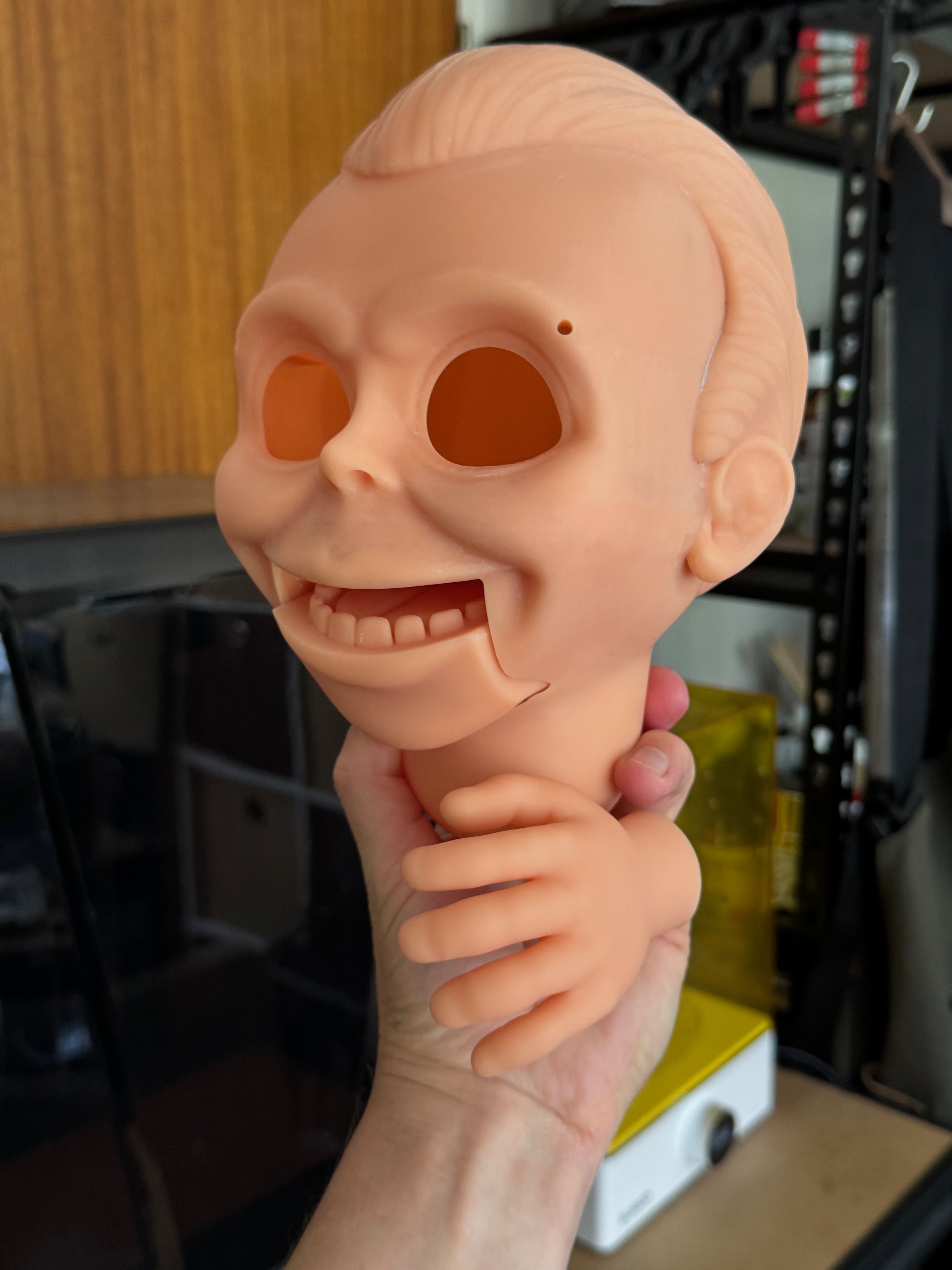 3D printed ventriloquist puppet by Paul Lewis