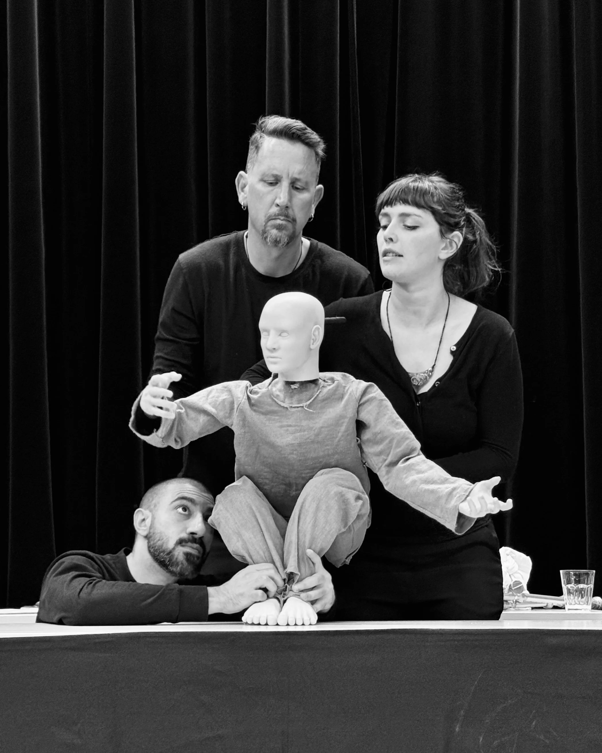 The play Asra with a puppet by Paul Lewis