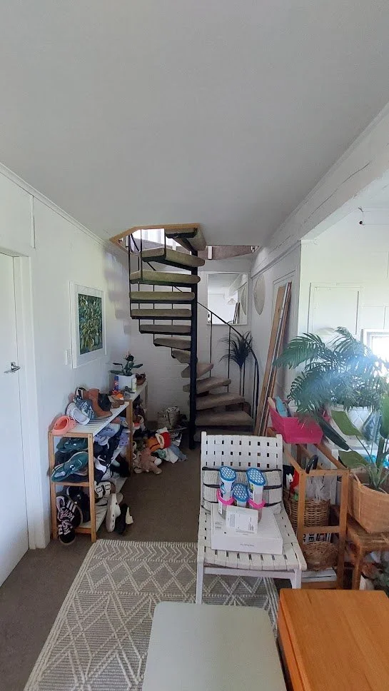 Downstairs Old Stairwell Before