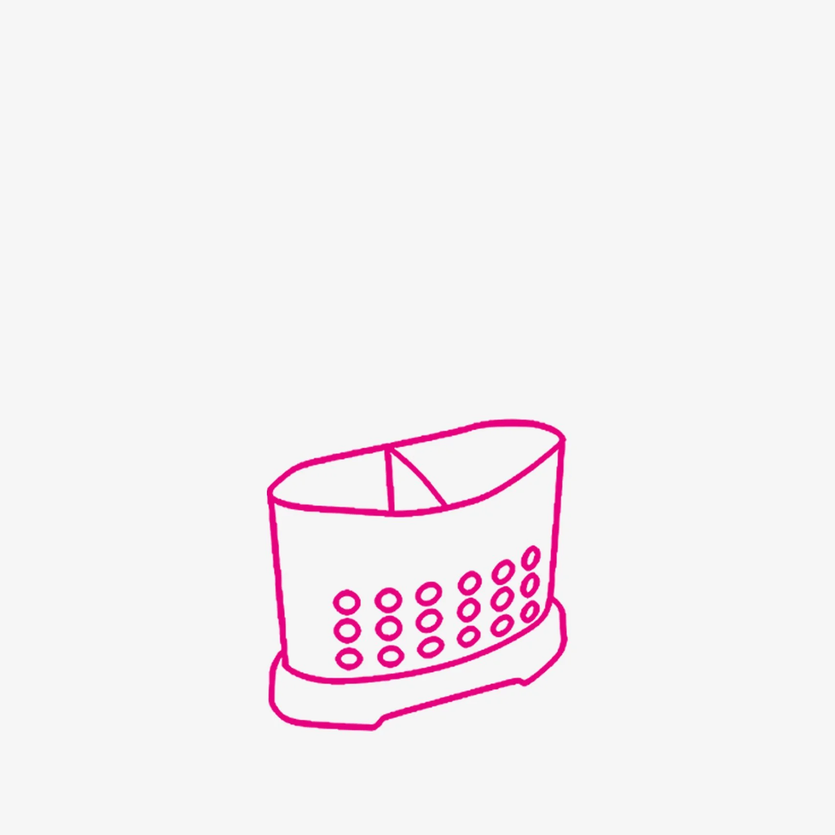 A line drawing of brush holder by clips company.