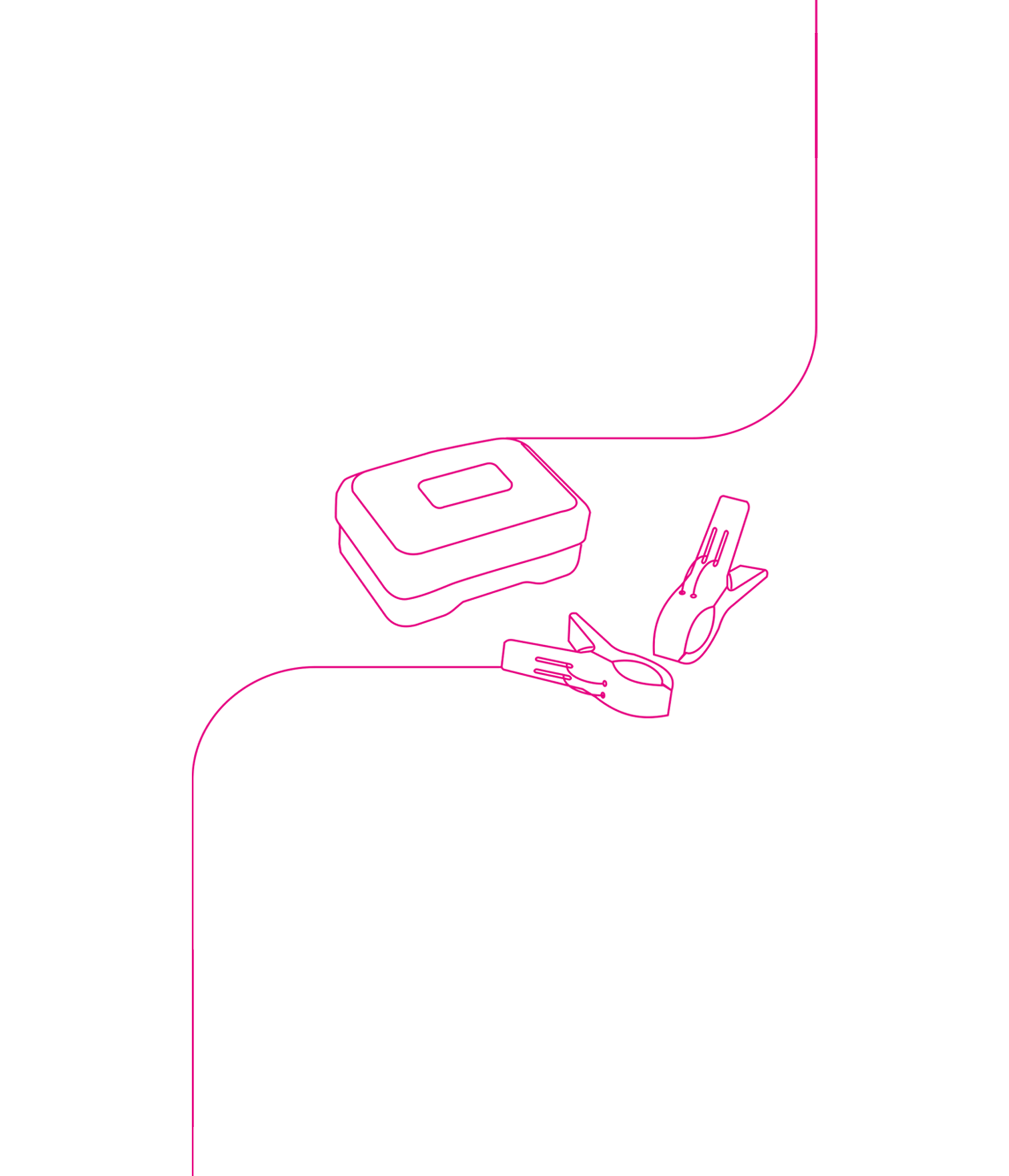 Outline drawing of cloth clips and soap case