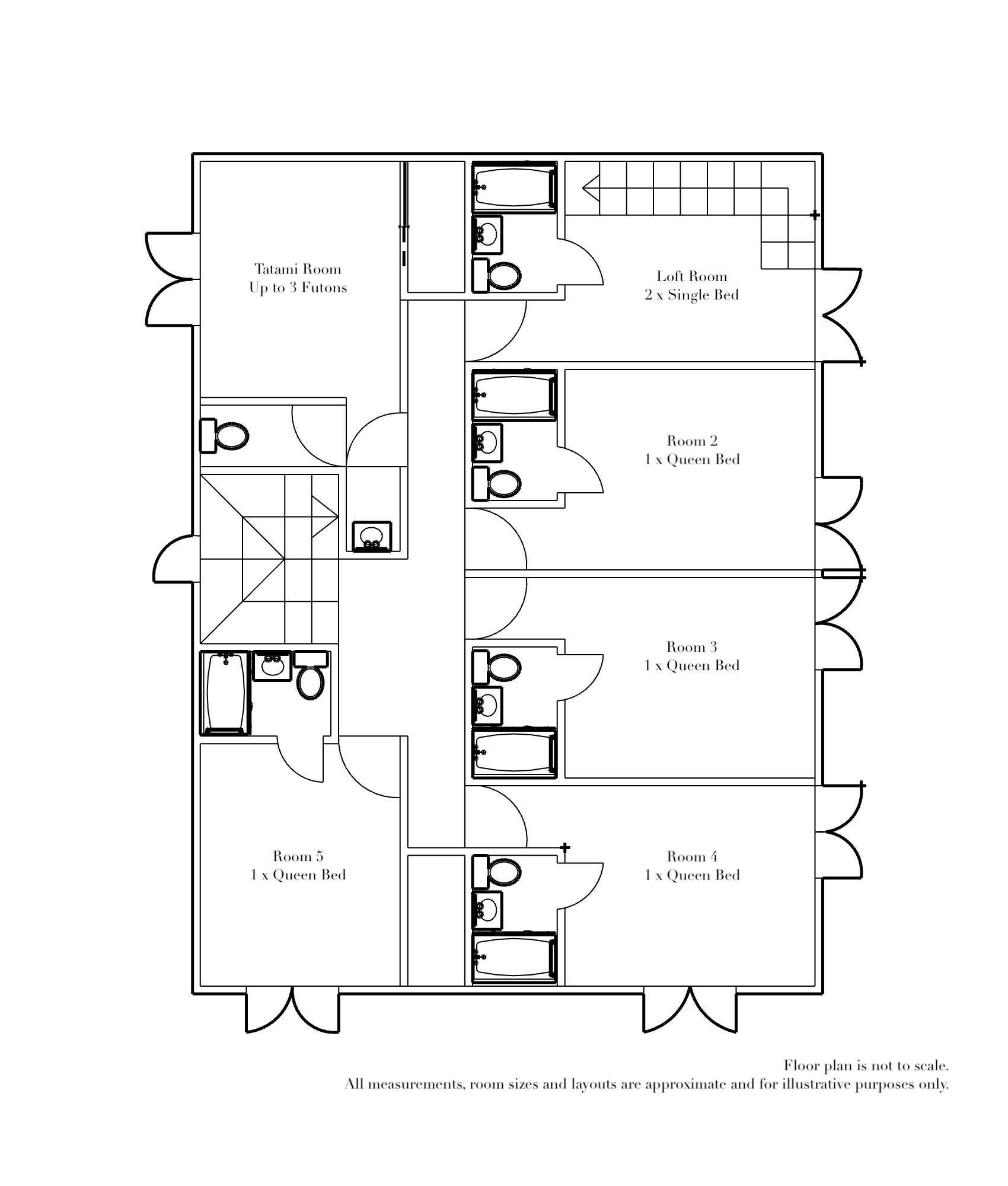KIJIMA Base 2F Floorplan Sleeping Arrangements