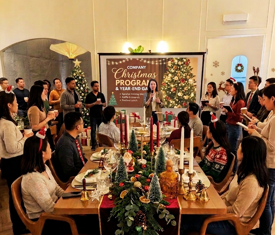 Corporate Christmas party in a private dining room in Makati at Tavolo