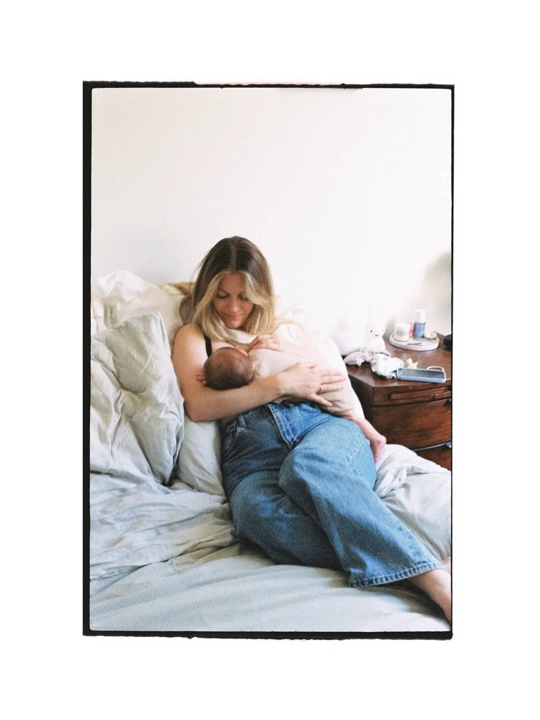 Madi, Harry, baby Laurence and the family cat on film.

-

Rochelle Tissa is a photographic artist working with both analogue and digital processes. Her practice explores the moments that shape us: the rituals of family, the architecture of light, an