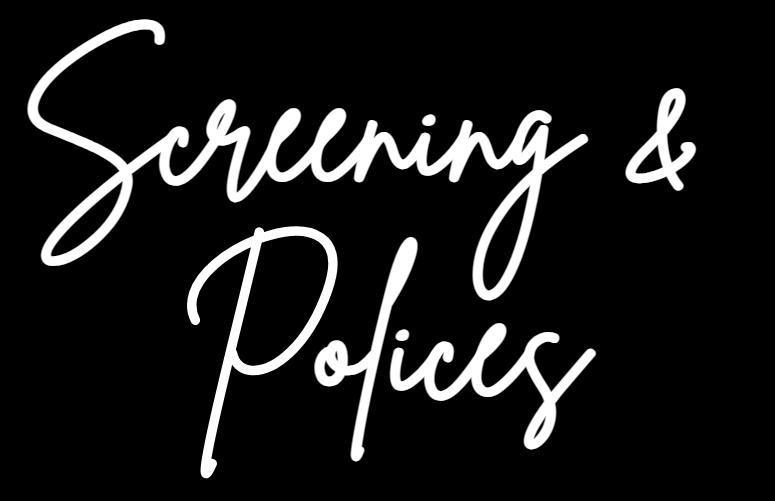 Stylized white handwritten text on black background reading 'Screwing & Politics'.